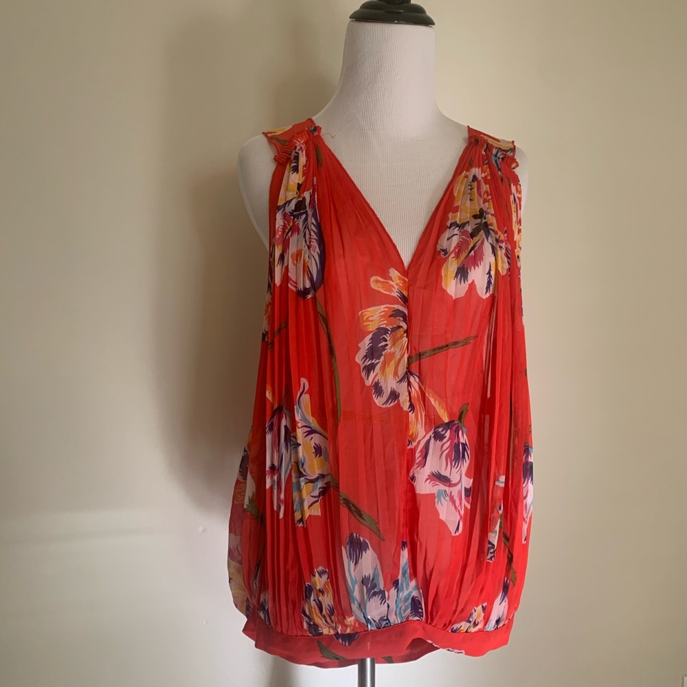 Free people top floral tie back